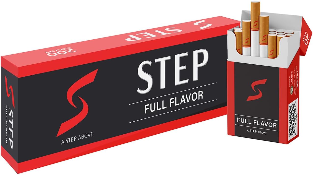 STEP Full Flavor Red Herbal Cigarettes - Full Carton - Great Taste!