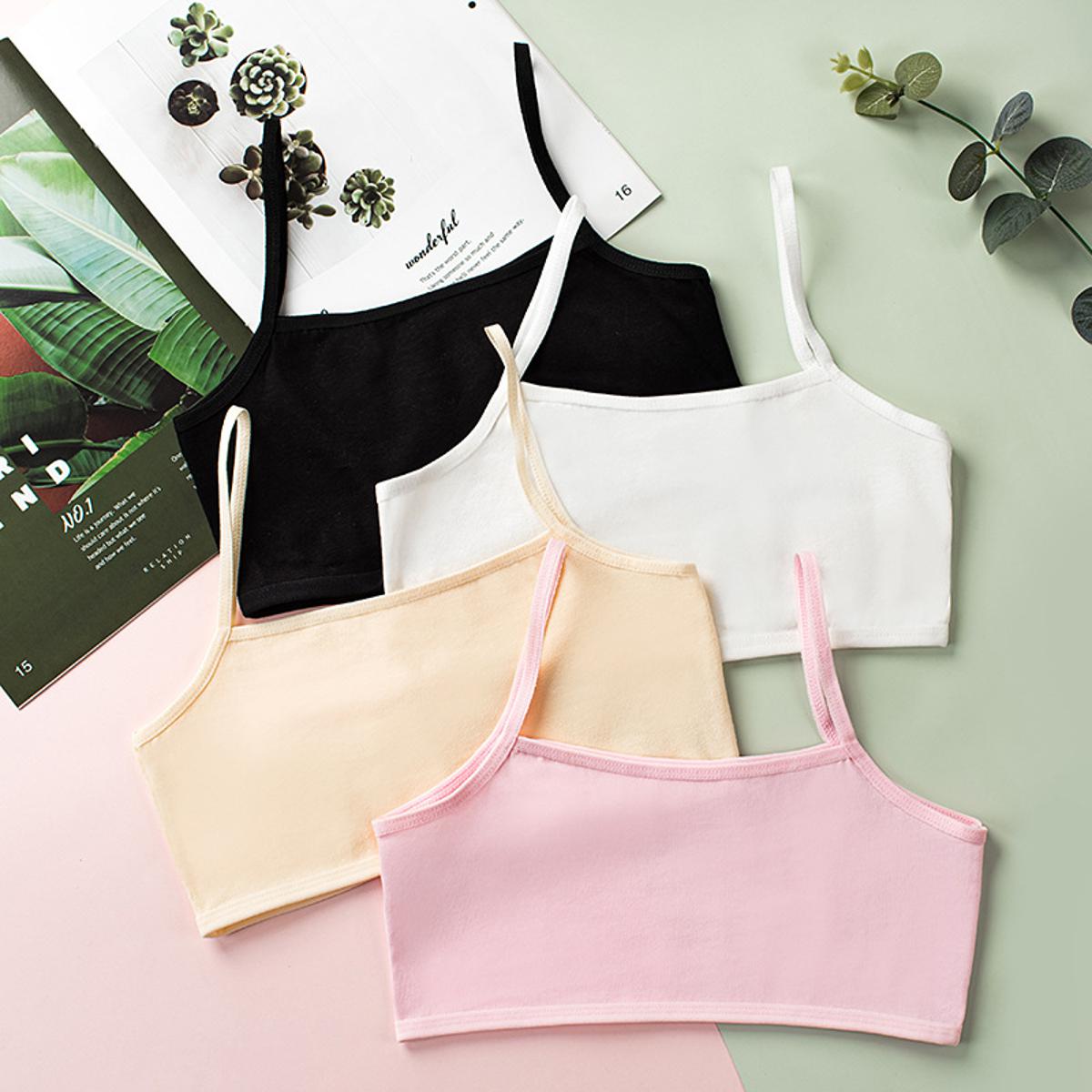 8-14 Years Girls Bras Teen Girls Underwear Wireless Budding Girls Lace