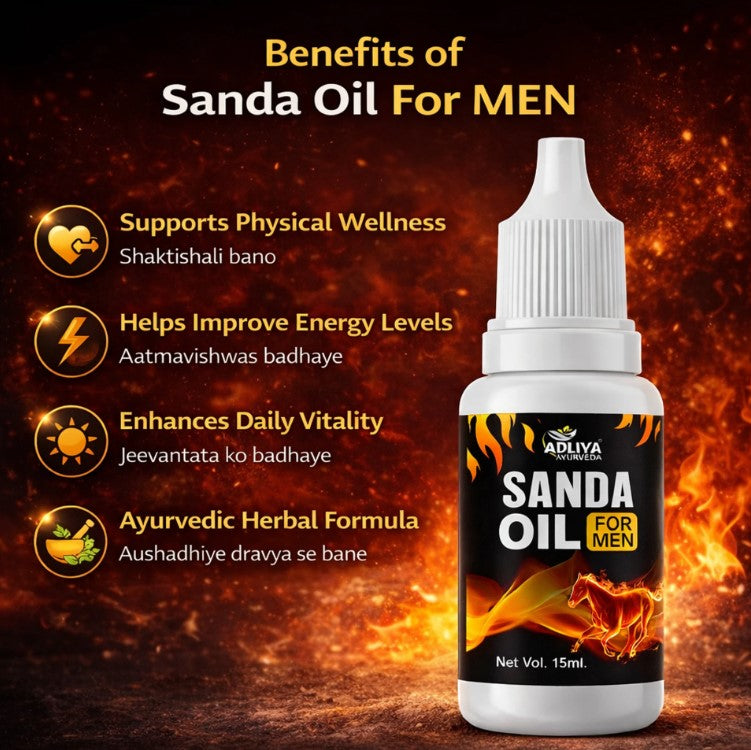 Sanda Oil For Men Orignal Aroma Massage Oil For Gentle Body Care Massage (15 ml)