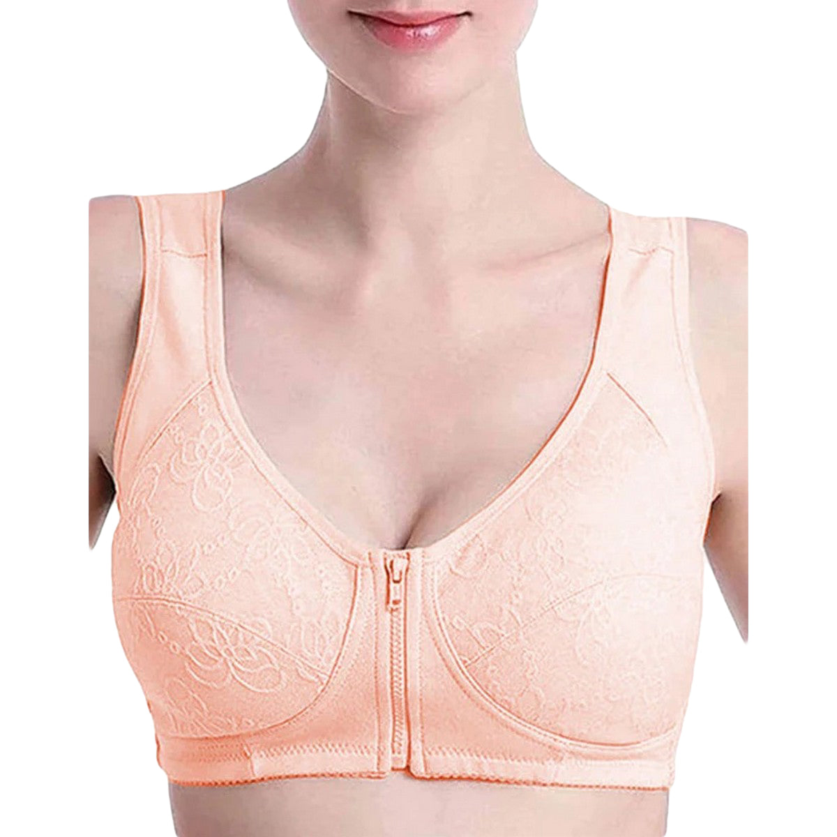 Women's Zipper Front Closure Bra