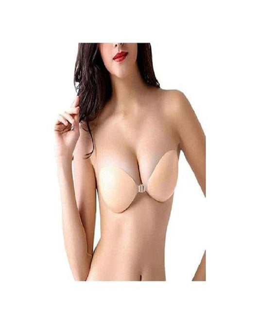 Beige Silicon Bra For Women