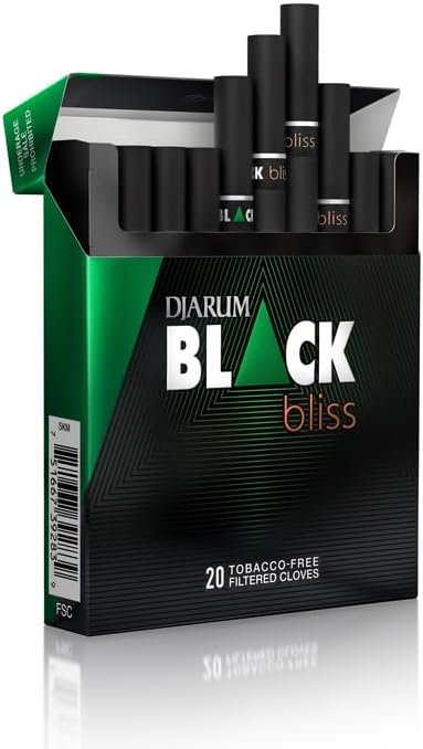 Djarum Black Bliss - Emerald Clove Filtered Cigarettes -1 Packs-20 Sticks (Frugal Smoker Sticker Included)