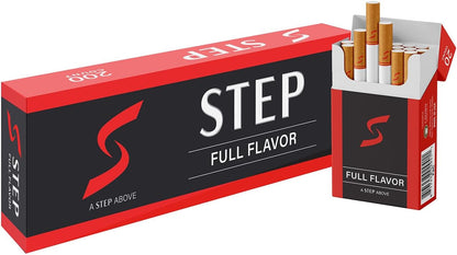 STEP Full Flavor Red Herbal Cigarettes - Full Carton - Great Taste!