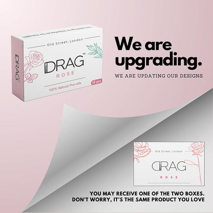 10 Floral pre-Rolled Smokes - Drag - Rose 100% Organic, sourced from The Alpine Forests of The Himalayas Herbal Cigarette