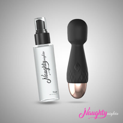 Mini USB Wand Massager + Slide Water Based Lube - 50ML