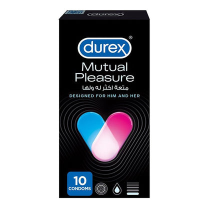 Durex Mutual Pleasure Condoms, 10-Pack