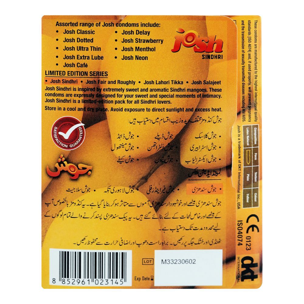 Josh Sindhri Condom, 3-Pack