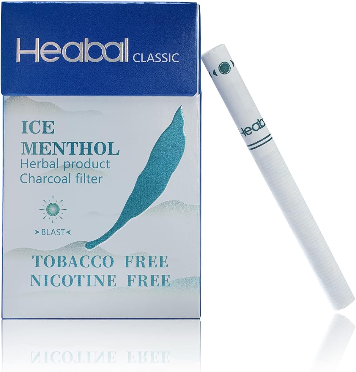 HEABAL Herbal Cigarettes - Nicotine Free & Tobacco Free 1 Packs-20 Sticks (Ice Menthol)