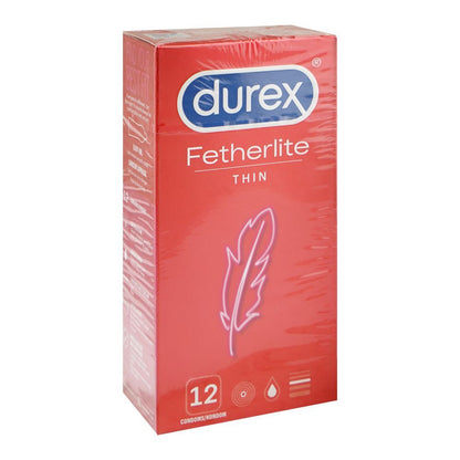 Durex Fetherlite Thin Condoms, 12-Pack