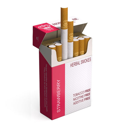 Honeyrose STRAWBERRY & CHOCOLATE Herbal Cigarette - Tobacco & Nicotine FREE, Prop Cigarettes, Herbal Smokes, Quit Smoking, All Natural, Made in England