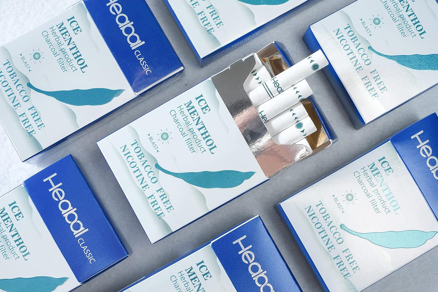 HEABAL Herbal Cigarettes - Nicotine Free & Tobacco Free 1 Packs-20 Sticks (Ice Menthol)