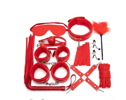 Women Faux Leather Bondage Set