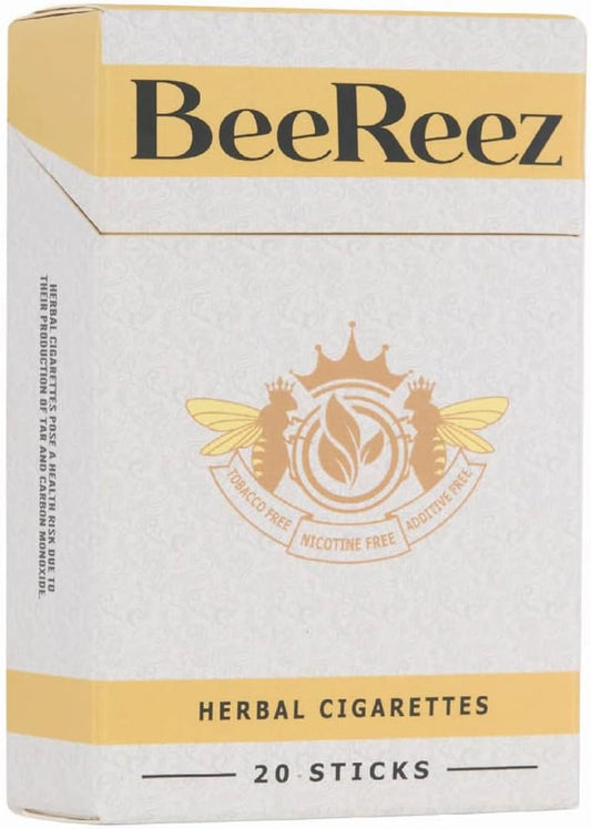 BeeReez Herbal Cigarettes -Tobacco & Nicotine Free - Made in USA.1 Packs-20 Sticks