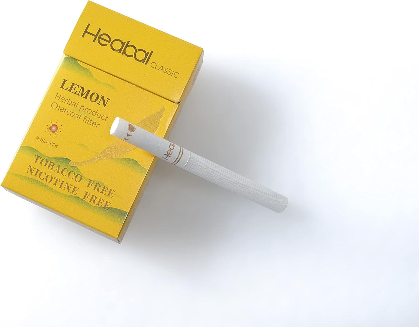 HEABAL Herbal Cigarettes - Nicotine Free & Tobacco Free 1 Packs-20 Sticks (Lemon)