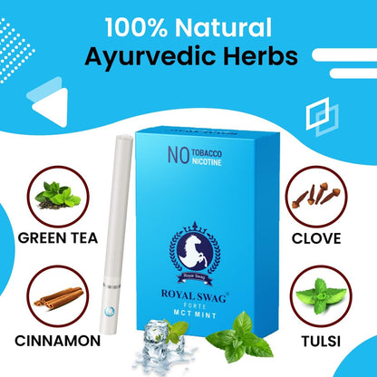 Royal Swag Herbal Cigarettes 05 Flavours - Regular, Clove, Frutta, Mint, and Ginger 100% Tobacco Free & Nicotine Free 1 Packs-20 Sticks