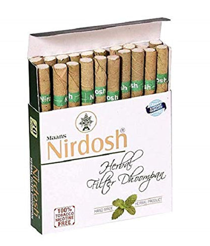 New Nirdosh Tobacco Free Herbal Cigarettes No Nicotine No Tobacco 1 Packs-20 Sticks