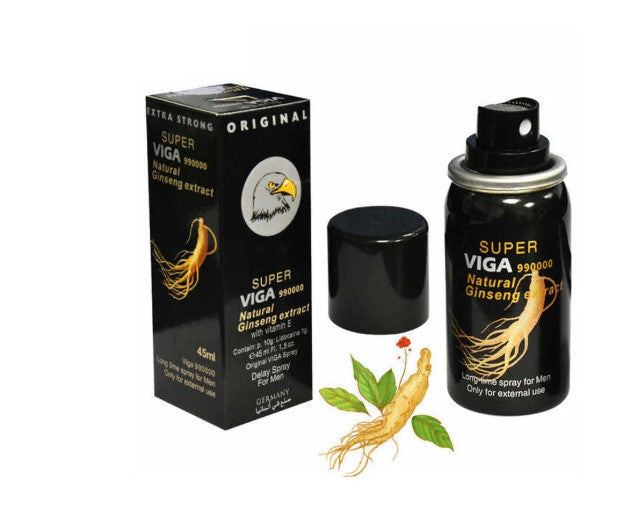 Super Viga Ginseng Delay Spray (45ml) - Natural Long-Lasting