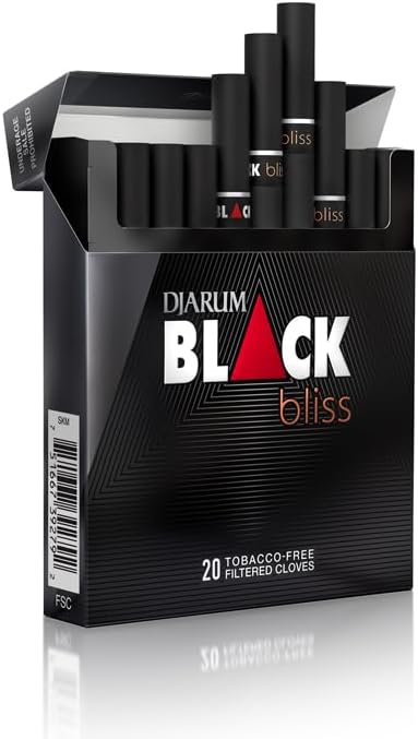 Djarum Original Black Bliss Clove Filtered Cigarettes -1 Packs-20 Sticksl Frugal Smoker Sticker
