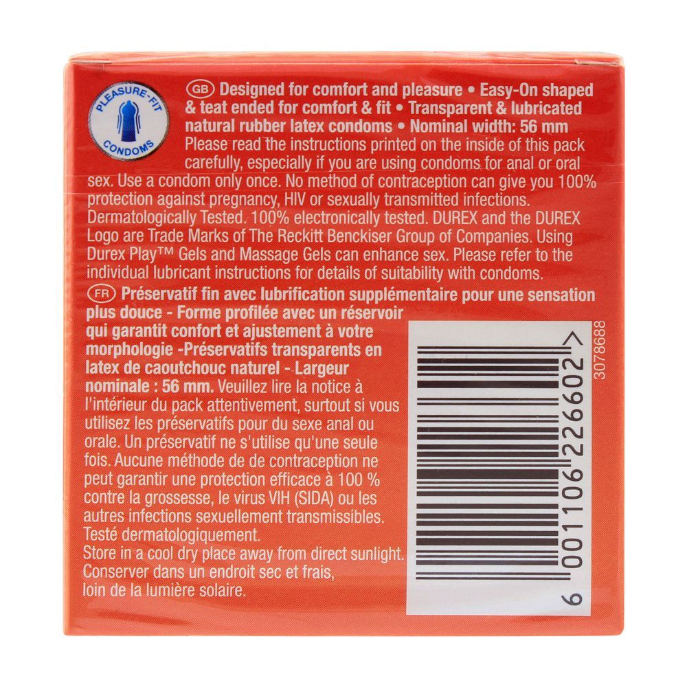 Durex Feels Latex Condom, 3-Pack
