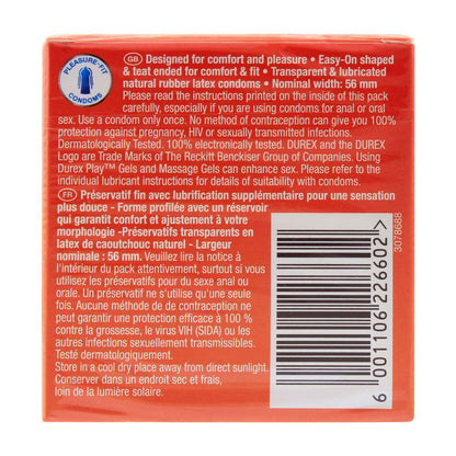 Durex Feels Latex Condom, 3-Pack
