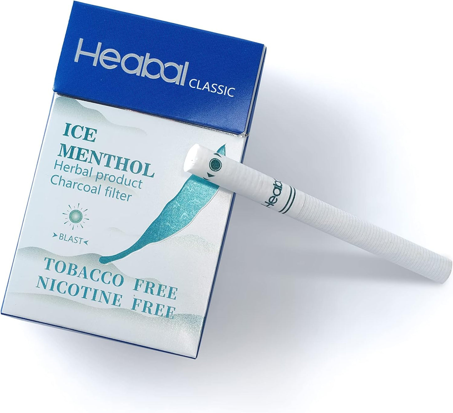 HEABAL Herbal Cigarettes - Nicotine Free & Tobacco Free 1 Packs-20 Sticks (Ice Menthol)