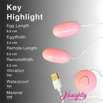 Double USB Vibrating Egg For Vagina and Anal