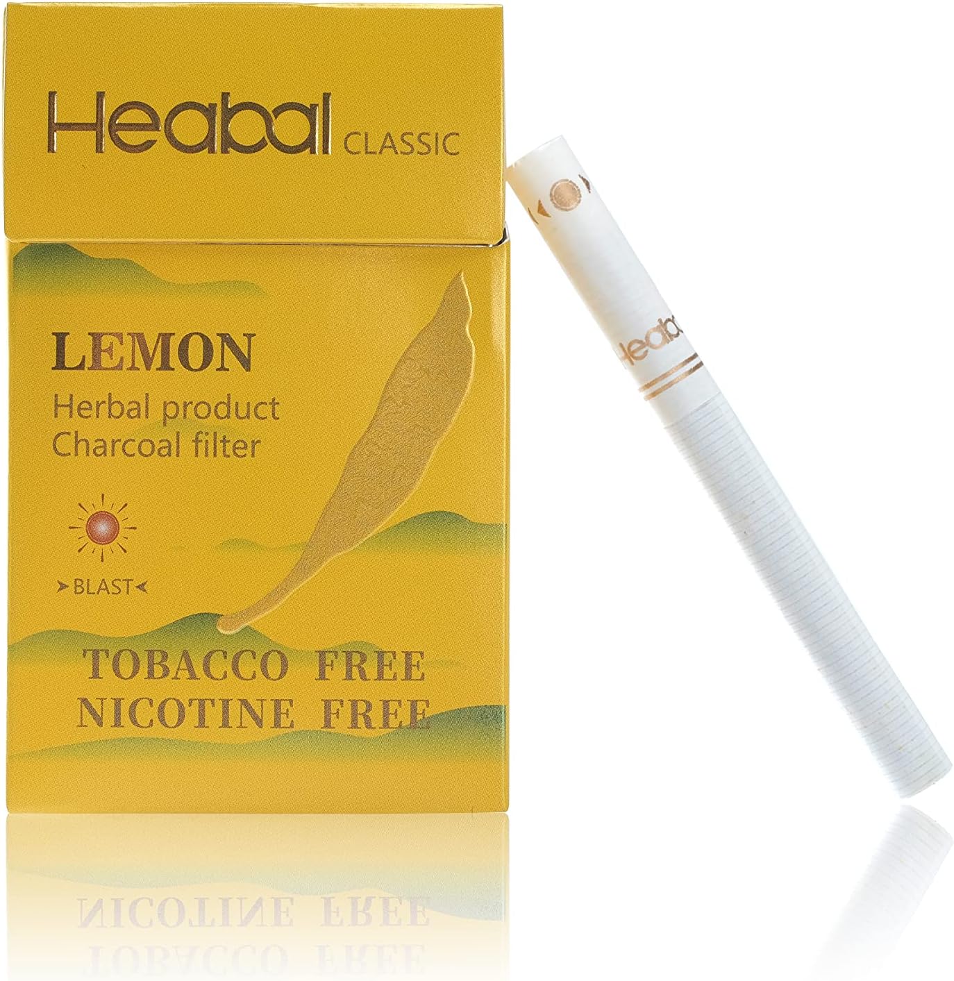 HEABAL Herbal Cigarettes - Nicotine Free & Tobacco Free 1 Packs-20 Sticks (Lemon)