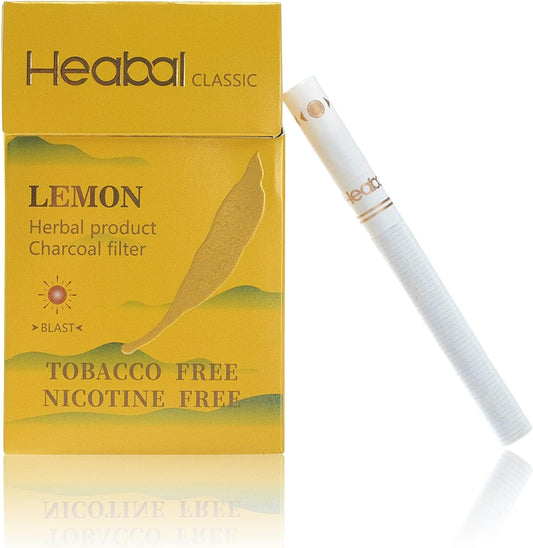 HEABAL Herbal Cigarettes - Nicotine Free & Tobacco Free 1 Packs-20 Sticks (Lemon)