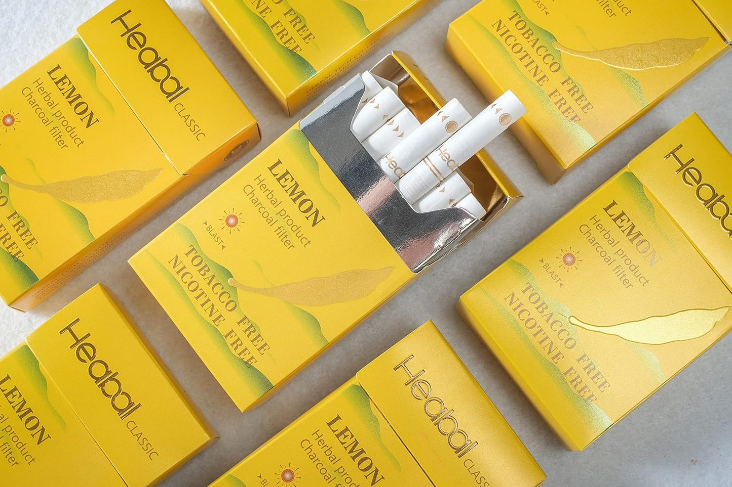 HEABAL Herbal Cigarettes - Nicotine Free & Tobacco Free 1 Packs-20 Sticks (Lemon)