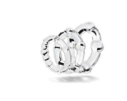 Beaded Silicon Pack of 3 Cock Rings