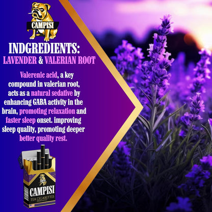 Sleepy Lavender Blend with Valerian Root, Natural Sleep Support, Tobacco-Free, USA Made