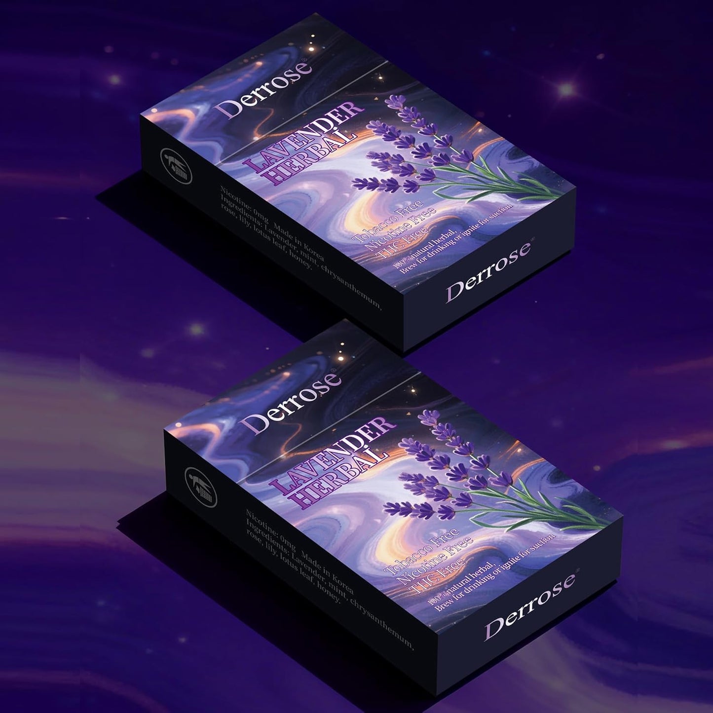 Derrose Lavender Herbal Sticks,Herbal Cigarettes,Nicotine Free and Tobacco Free,Help Stop Smoking,Better Effect When Used with Nicotine Patches,Smoking Cessation Products,1 Packs-20 Sticks