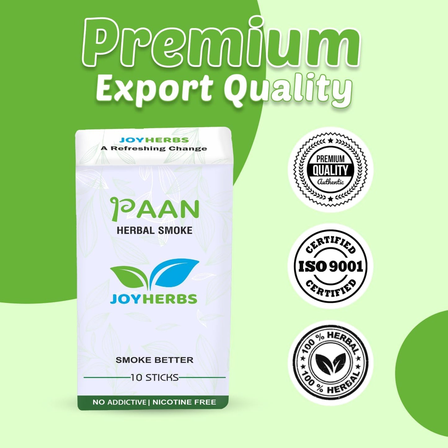 Herbal Cigarettes 100% Tobacco Free and Nicotine Free PAAN 1 Packs-20 Sticks Non Addictive