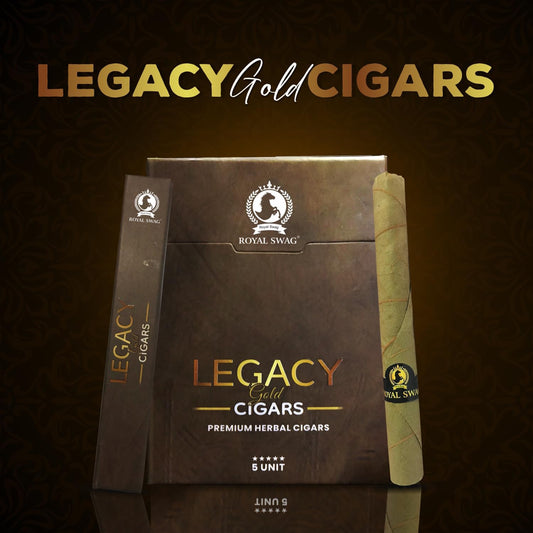 ROYAL SWAG Premium Herbal Cigars Full Size 95.0 mm with Corn Husk Filter 100% Tobacco Free and Nicotine 20 Sticks) Organic and Natural, Packed Alternatively Made in India