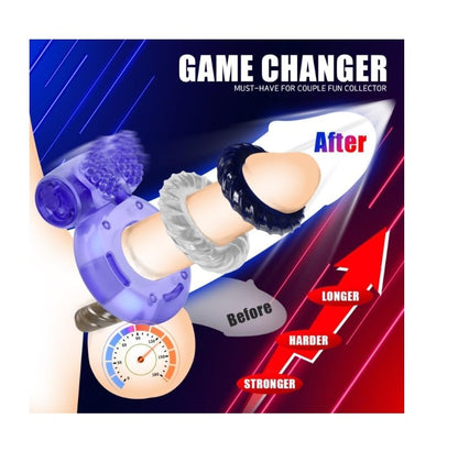 Sex Toys Vibrating Cock Ring, 5Pcs Penis Ring Cock Sleeve Cockring Clitoral Vibrator Couples Sex Toys, Penis Sleeve Extender Adult Male Sex Toy, Cock Ring Vibrator Sex Toys for Men Couple