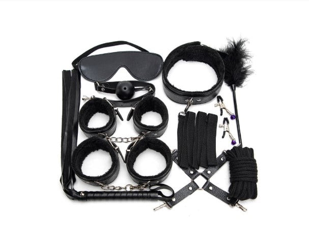 Women Faux Leather Bondage Set