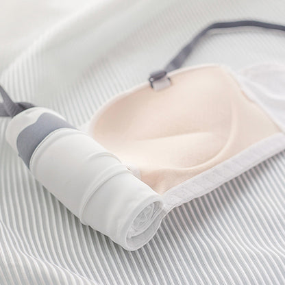 New For Women Gray Bra Sets Half Cup One-Piece Straps Bow Cotton Panties Push Up Underwear  Lingerie Sets