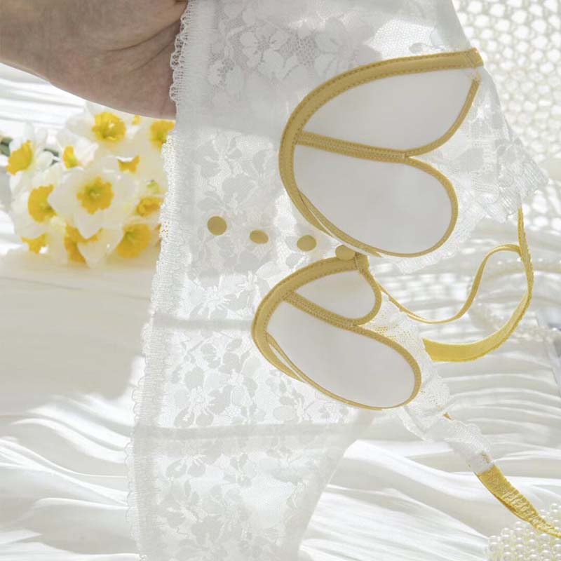 Women Black Lace Trim Straps Bralette Cotton Panties Padded Push Up Bra Sets Underwear  Lingerie Sets A B